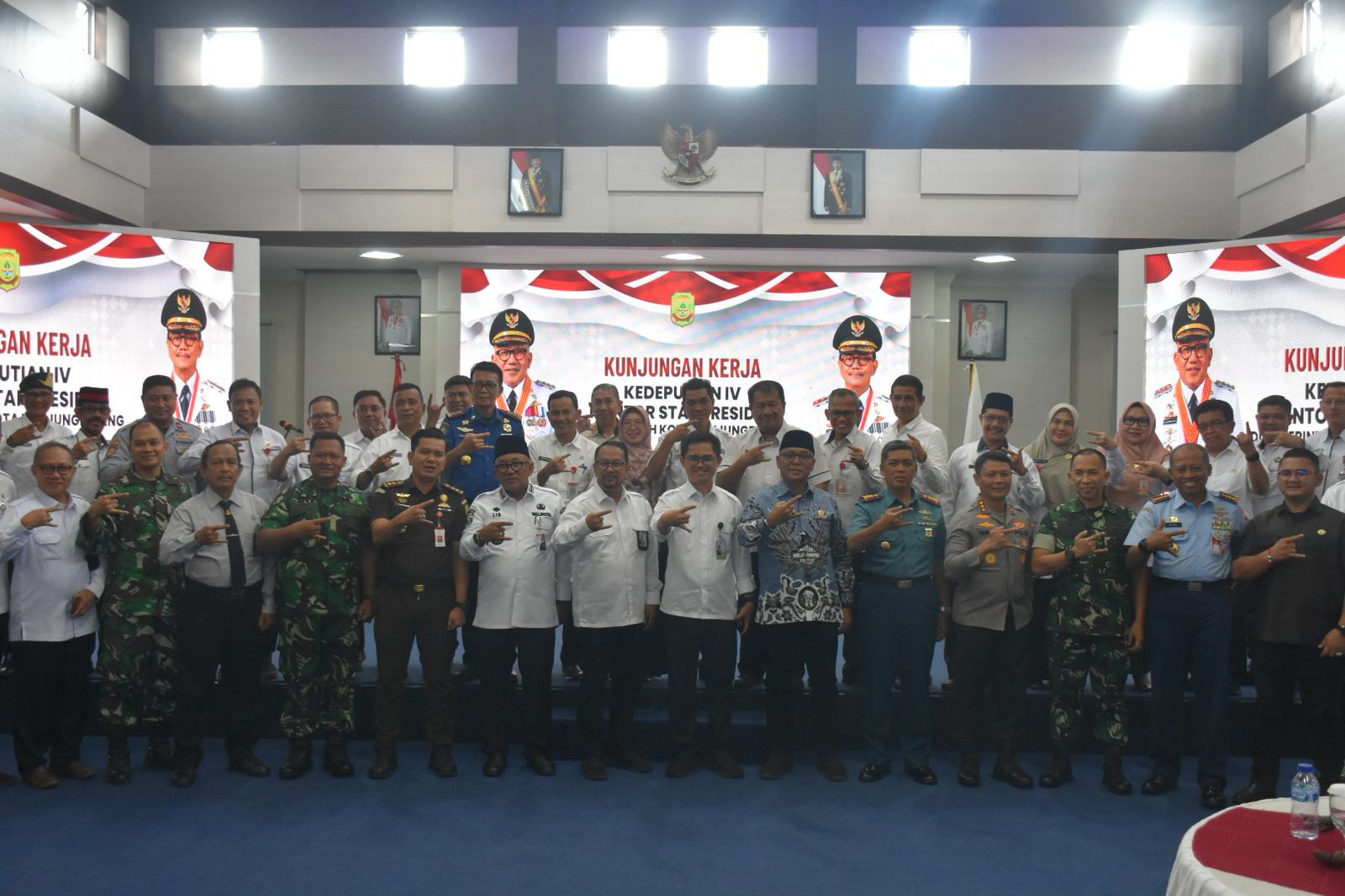 Danlanal Bintan Turut Sambut Tim Kantor Staf Kepresidenan (KSP)
