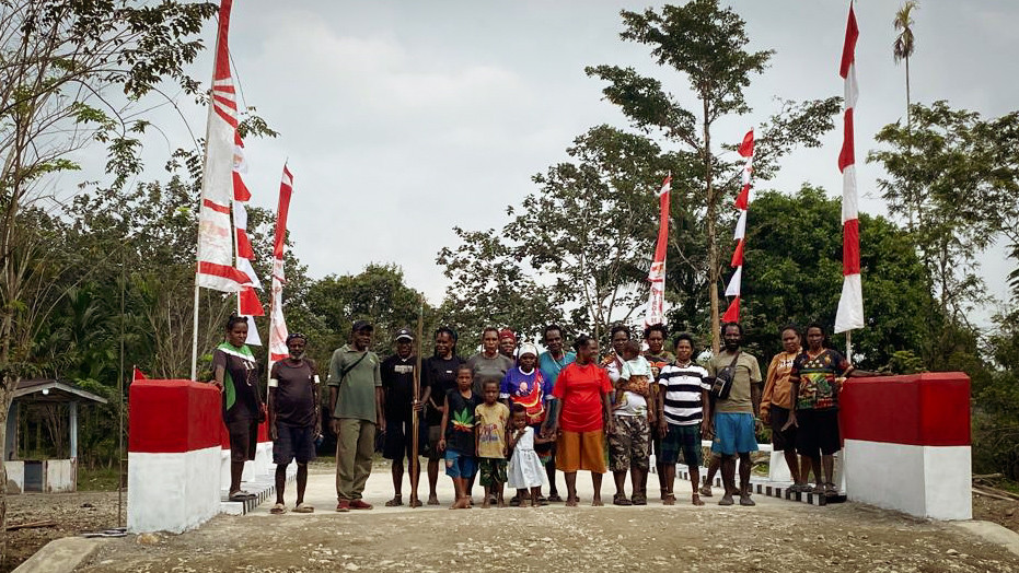 Jembatan Keempat Rampung, Kodim 1710/Mimika Terus Bangun Konektivitas