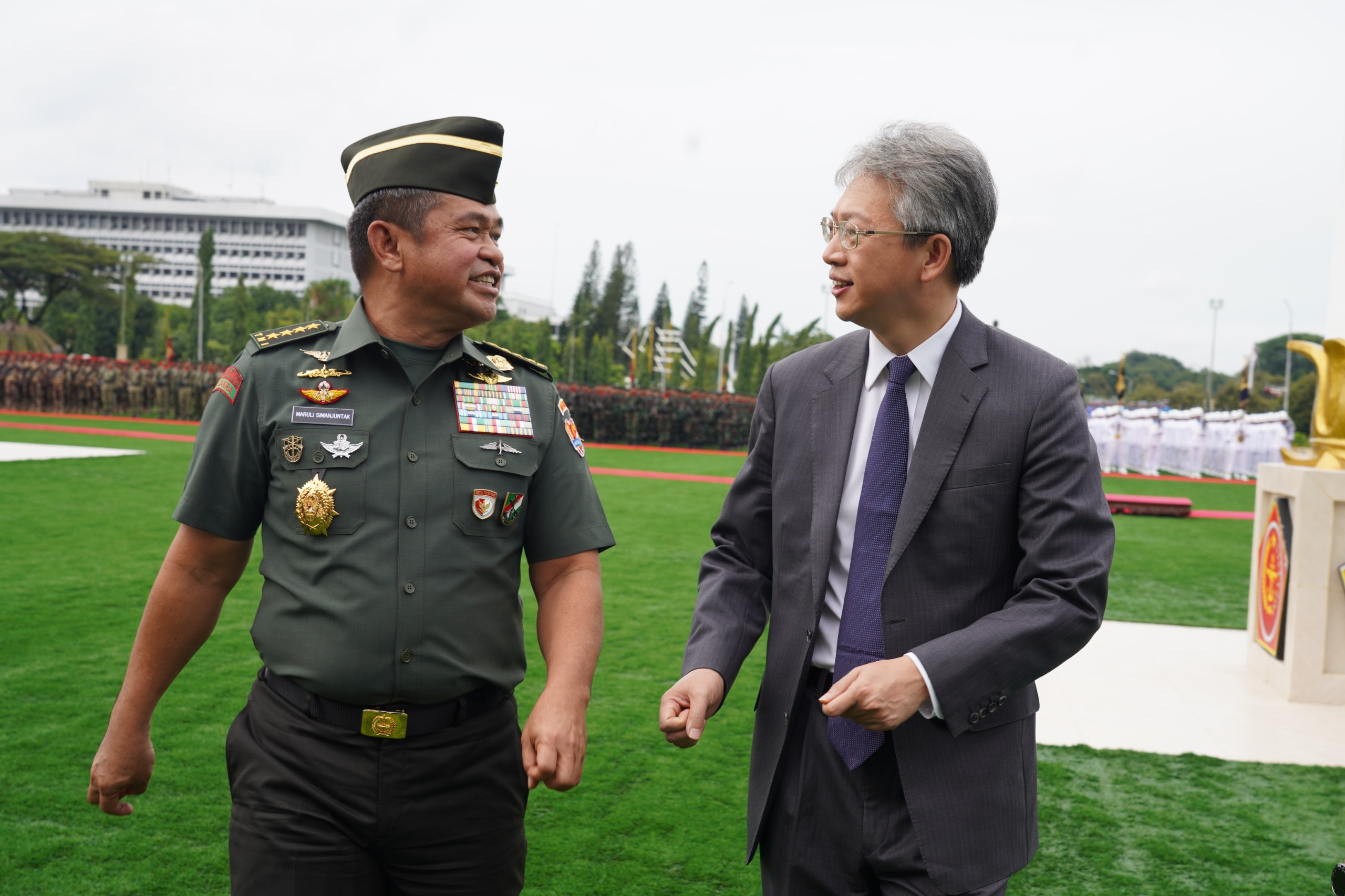 Kasad Dampingi Panglima TNI Terima Kunjungan Kepala Staf Gabungan Angkatan Bersenjata RRT