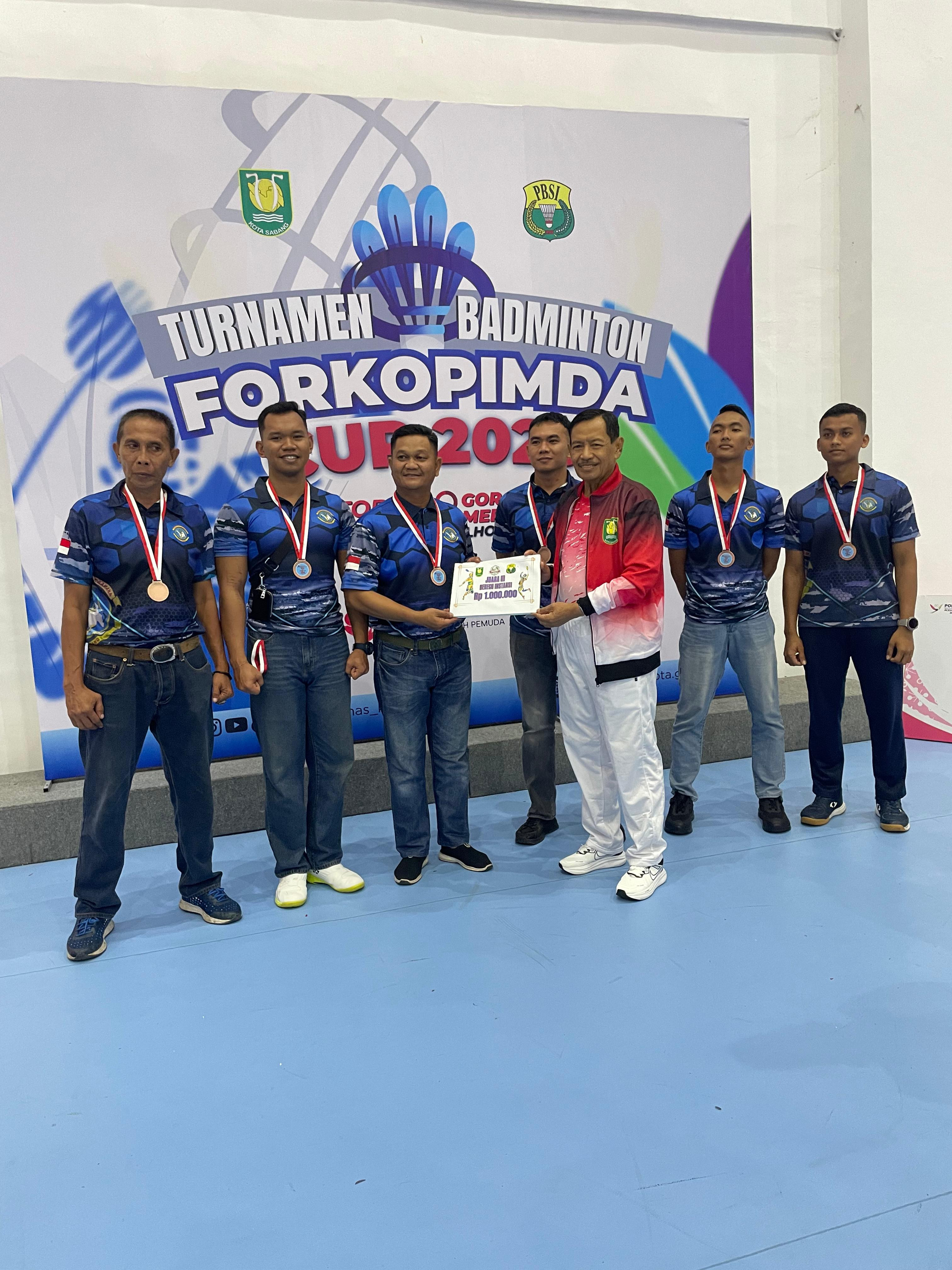 Tim PB Lanal Sabang Raih Prestasi Gemilang Pada Turnamen Badminton Forkopimda Cup 2025