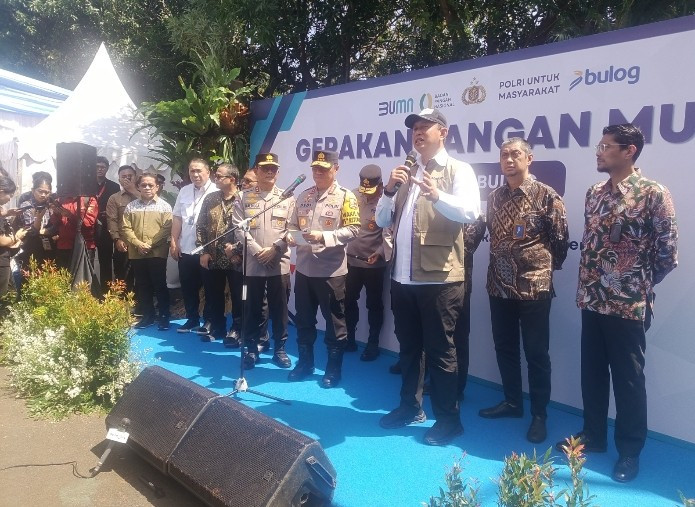 Polri dan Bulog Gelar Gerakan Pangan Murah Nasional, Pastikan Stok Pangan Aman Jelang Idul Fitri