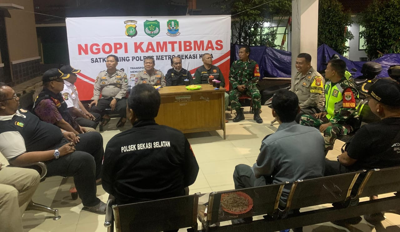 Polsek Bekasi Selatan Ngopi Kamtibmas Serap Aspirasi Warga