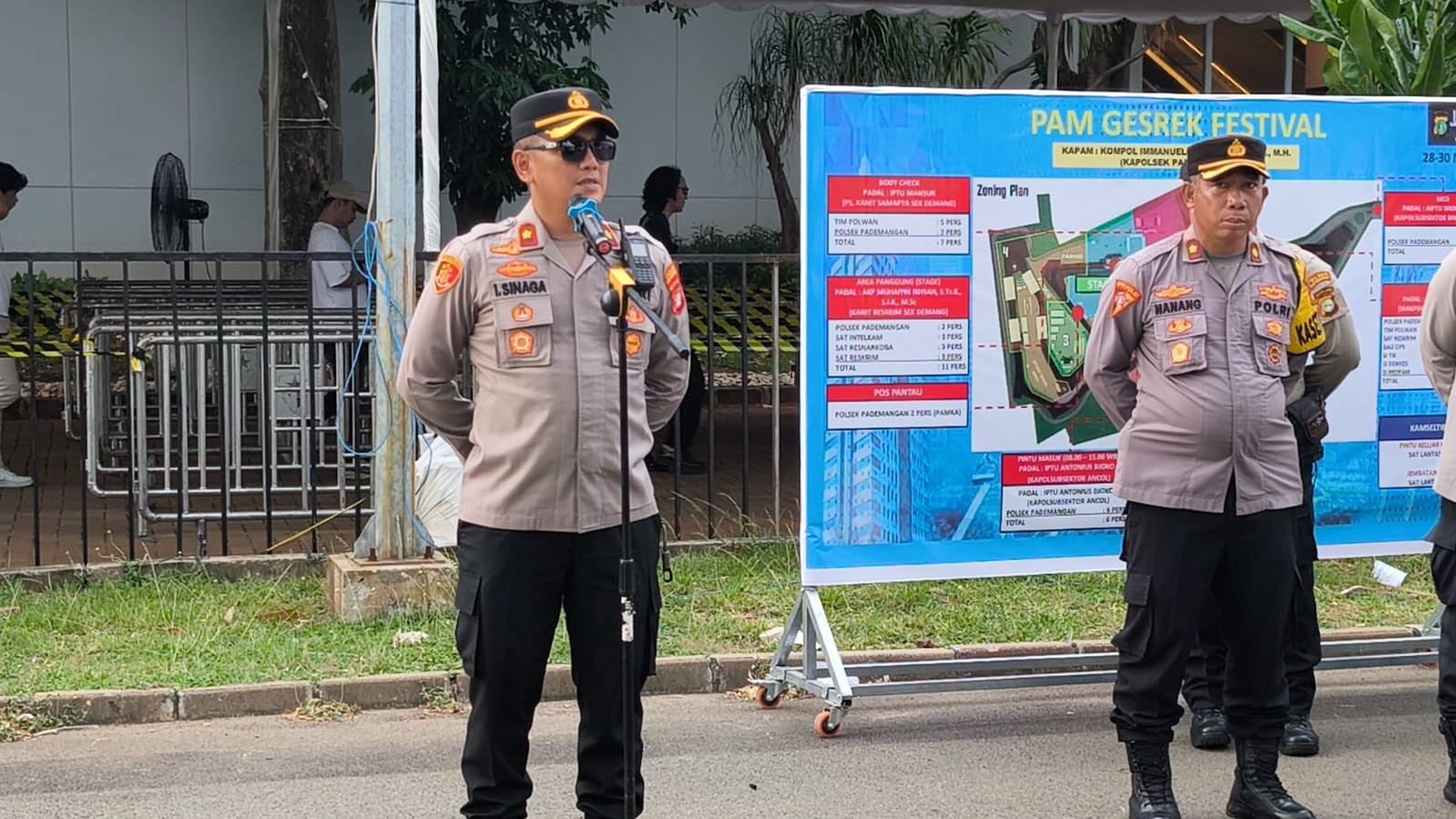 Polsek Pademangan Gelar Apel Malam Kedua Gesrek Festival 2025 Memanas, 43 Personel Polri Siaga Penuh di Ancol