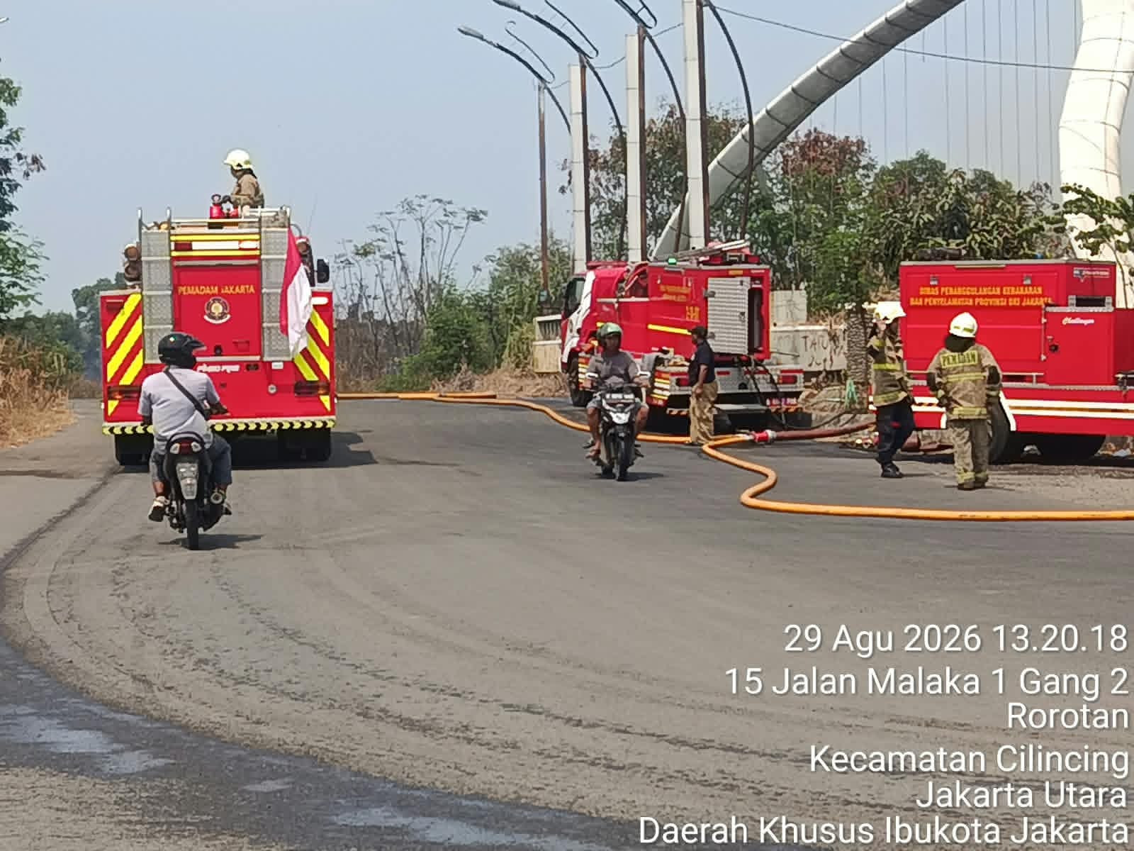 Kebakaran Lahan Kosong di Cilincing, Polisi Pastikan Tidak Ada Korban Jiwa