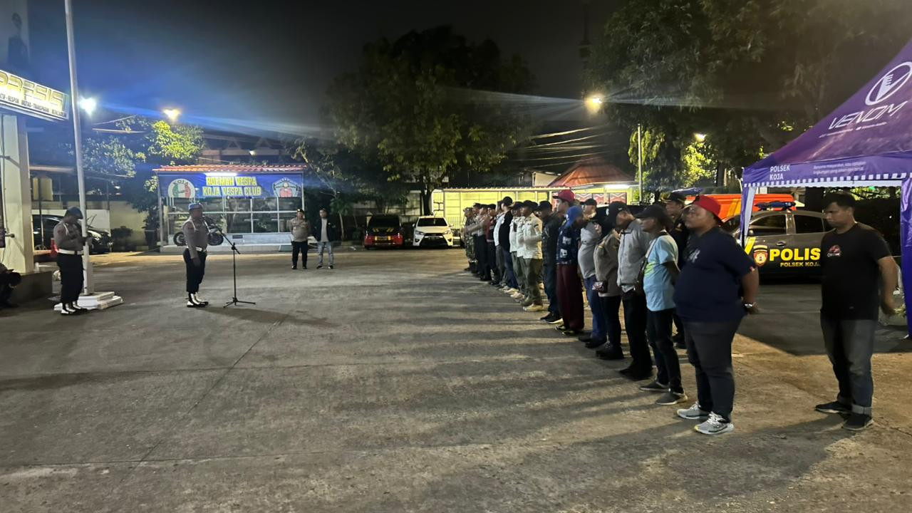 Polsek Koja Gelar Patroli Skala Besar Tengah Malam, Antisipasi Tawuran dan Kejahatan Jalanan