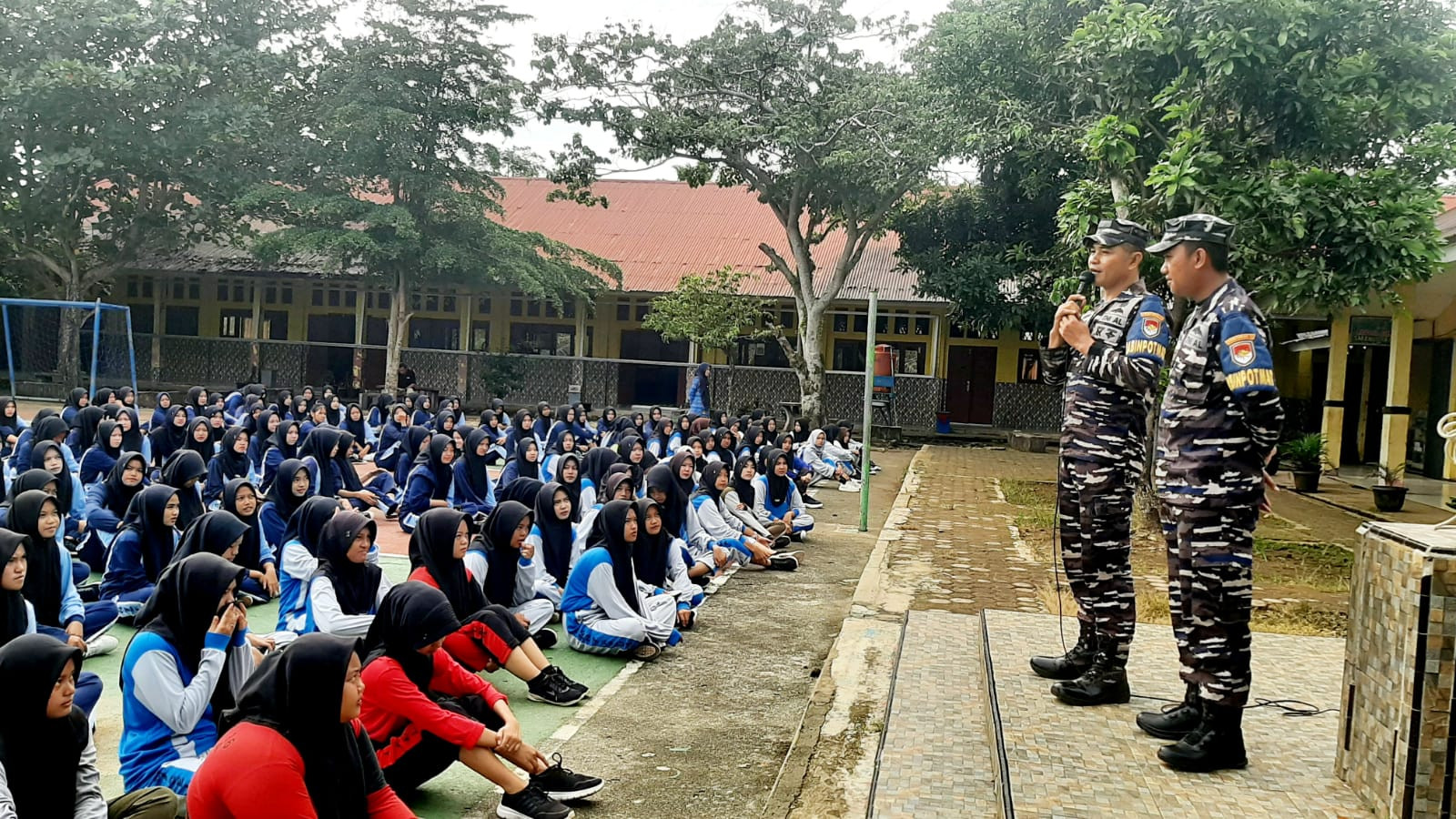 Babinpotmar Posal Seluma Lanal Bengkulu Kunjungi SMAN 7 Seluma, Laksanakan Sosialisasi dan Edukasi