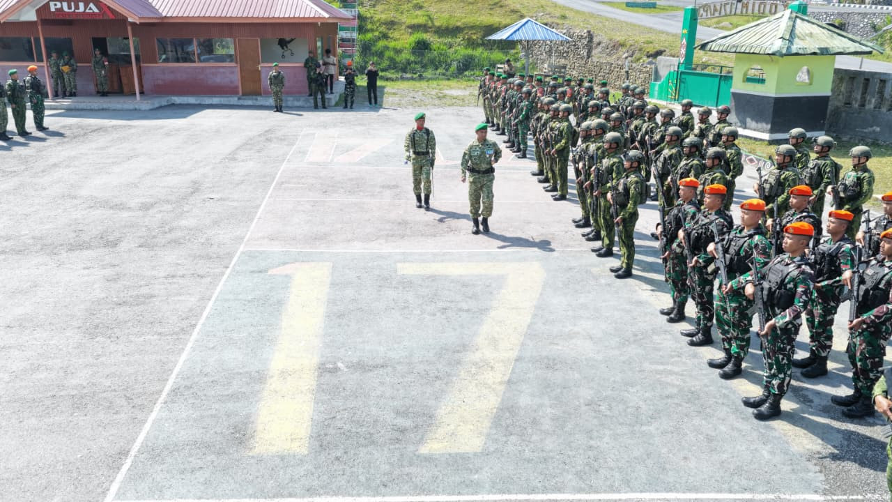 HUT Ke-81 TNI Tahun 2026, Kodim 1714/Puncak Jaya Gelar Upacara, Dipererat Kebersamaan TNI dan Kepolisian