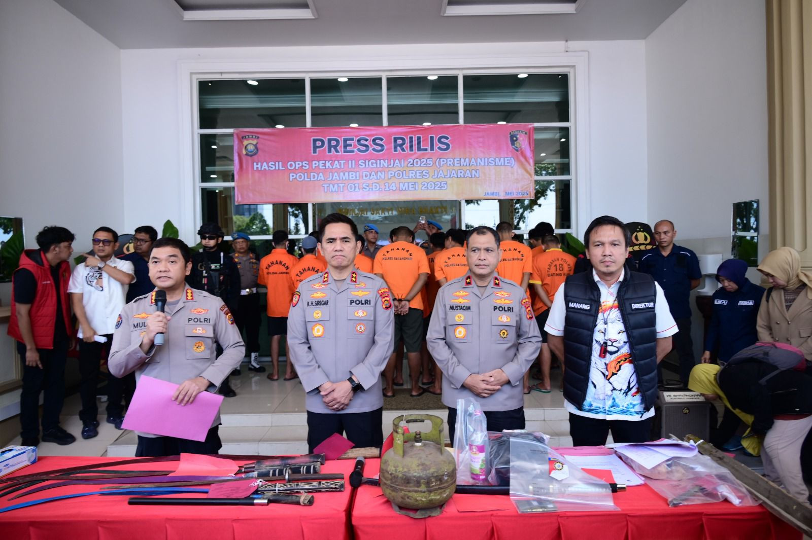 Polda Jambi Tangkap 274 Pelaku Premanisme, 32 Orang Ditahan