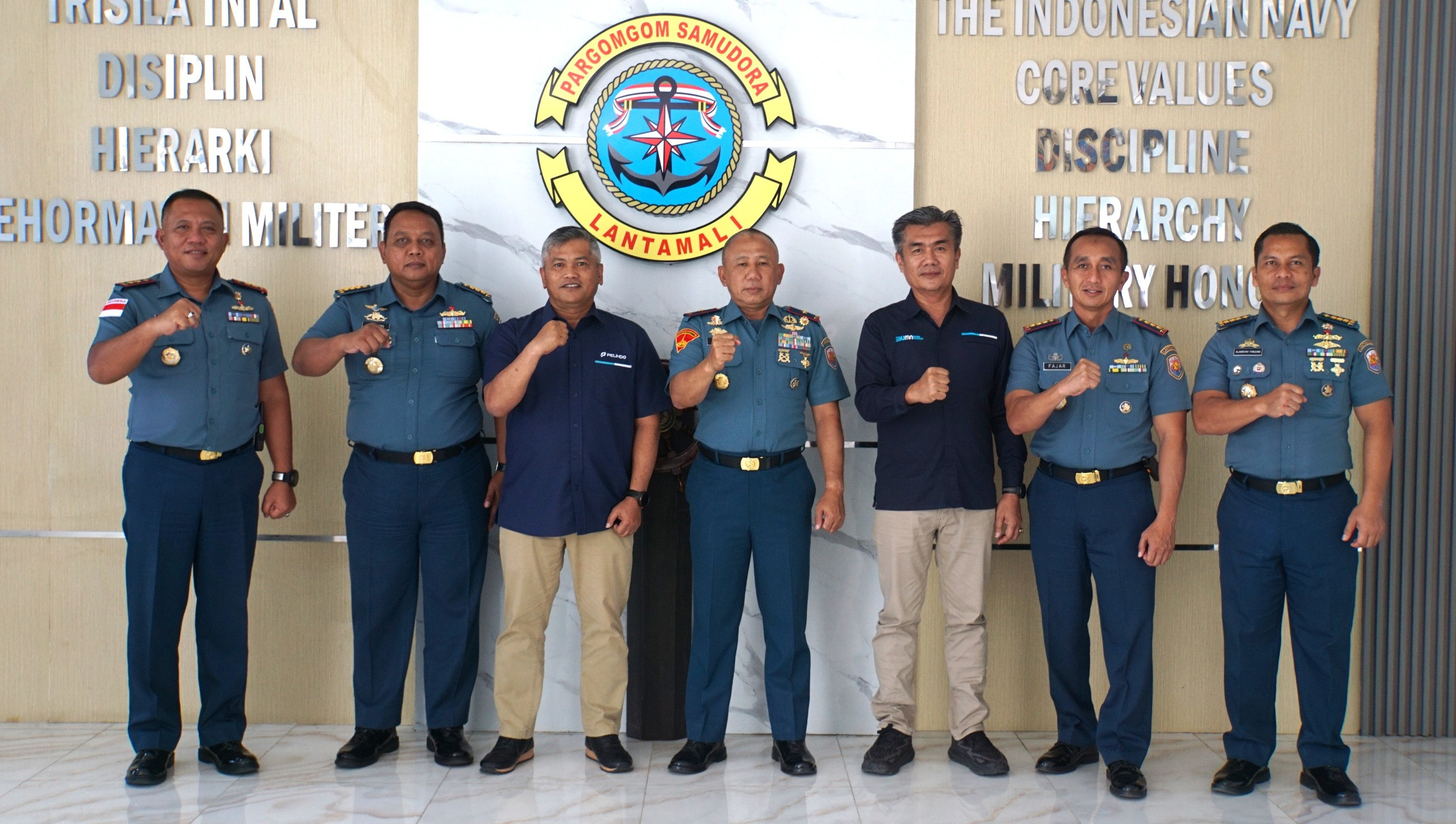Jalin Sinergitas Instansi Maritim, Danlantamal I Terima Courtesy Call Executive General Manager PT. Pelindo Regional 1 Belawan