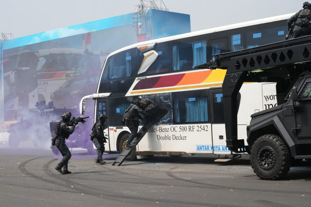 Panglima TNI dan Menhan RI Tinjau  Geladi Bersih Upacara Gelar Pasukan Operasional dan Kehormatan Militer
