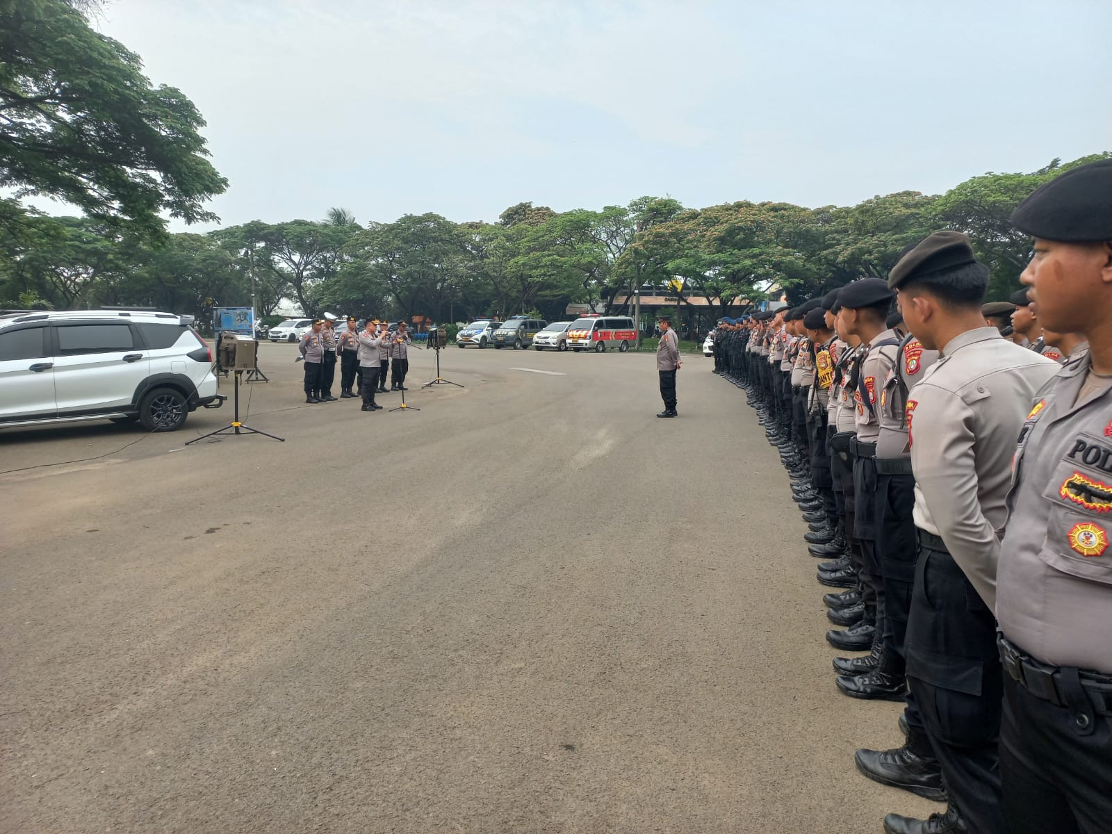 Polisi Gelar Apel Pengamanan Konser Musik Muse di Ancol