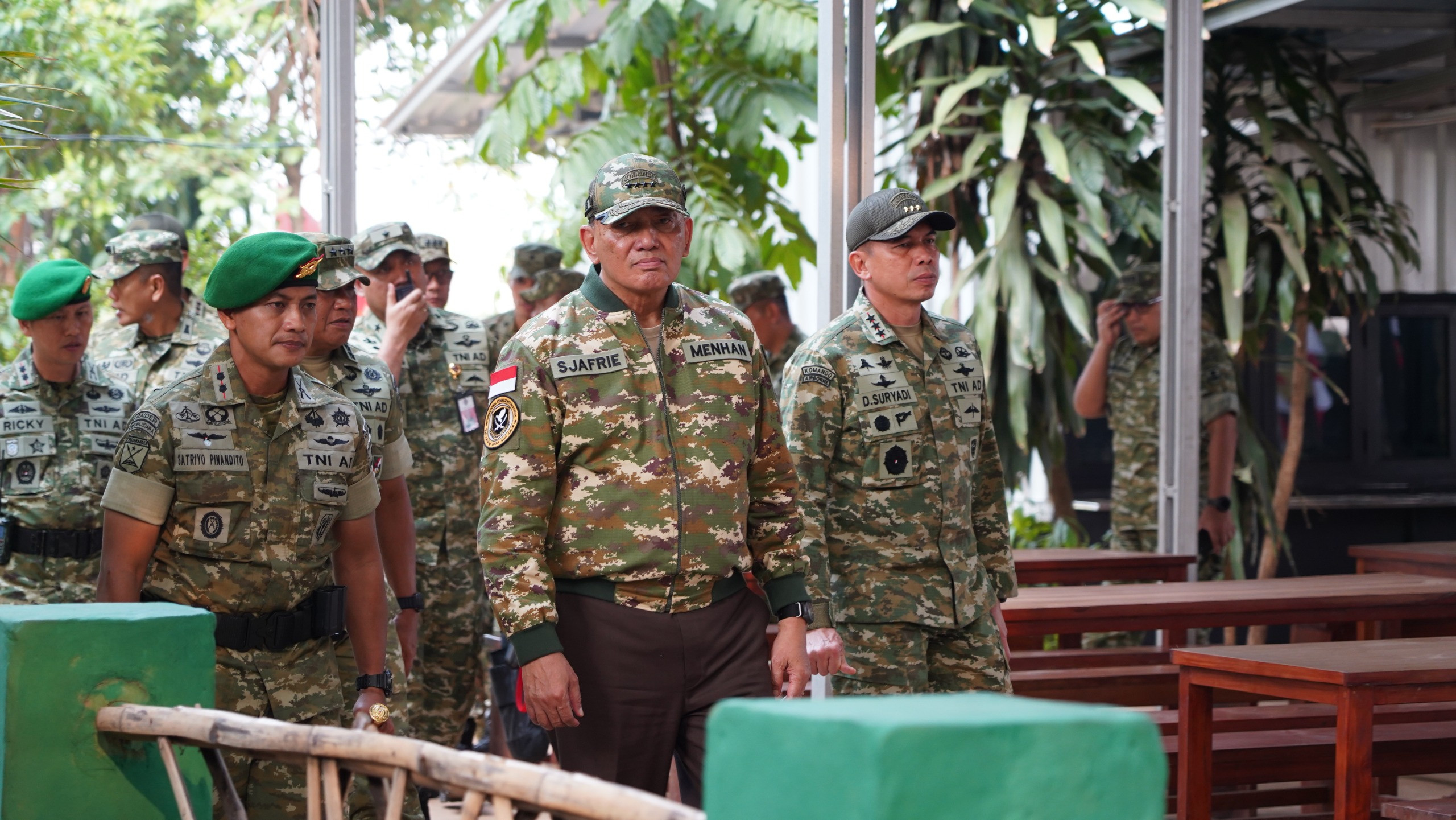 Pangdam Jaya Dampingi Kunjungan Menhan RI ke Yonif TP 899/BATA Satya Gardapati