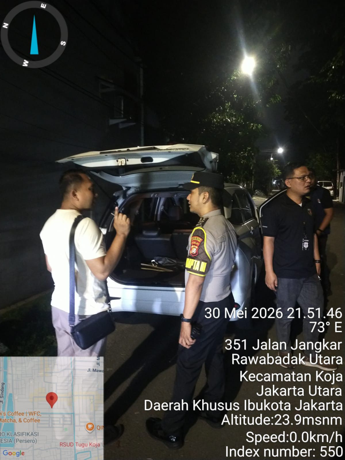 RESPON CEPAT 110, POLRES METRO JAKARTA UTARA TINDAK LANJUTI LAPORAN PENCURIAN KOMPONEN MOBIL DI KOJA