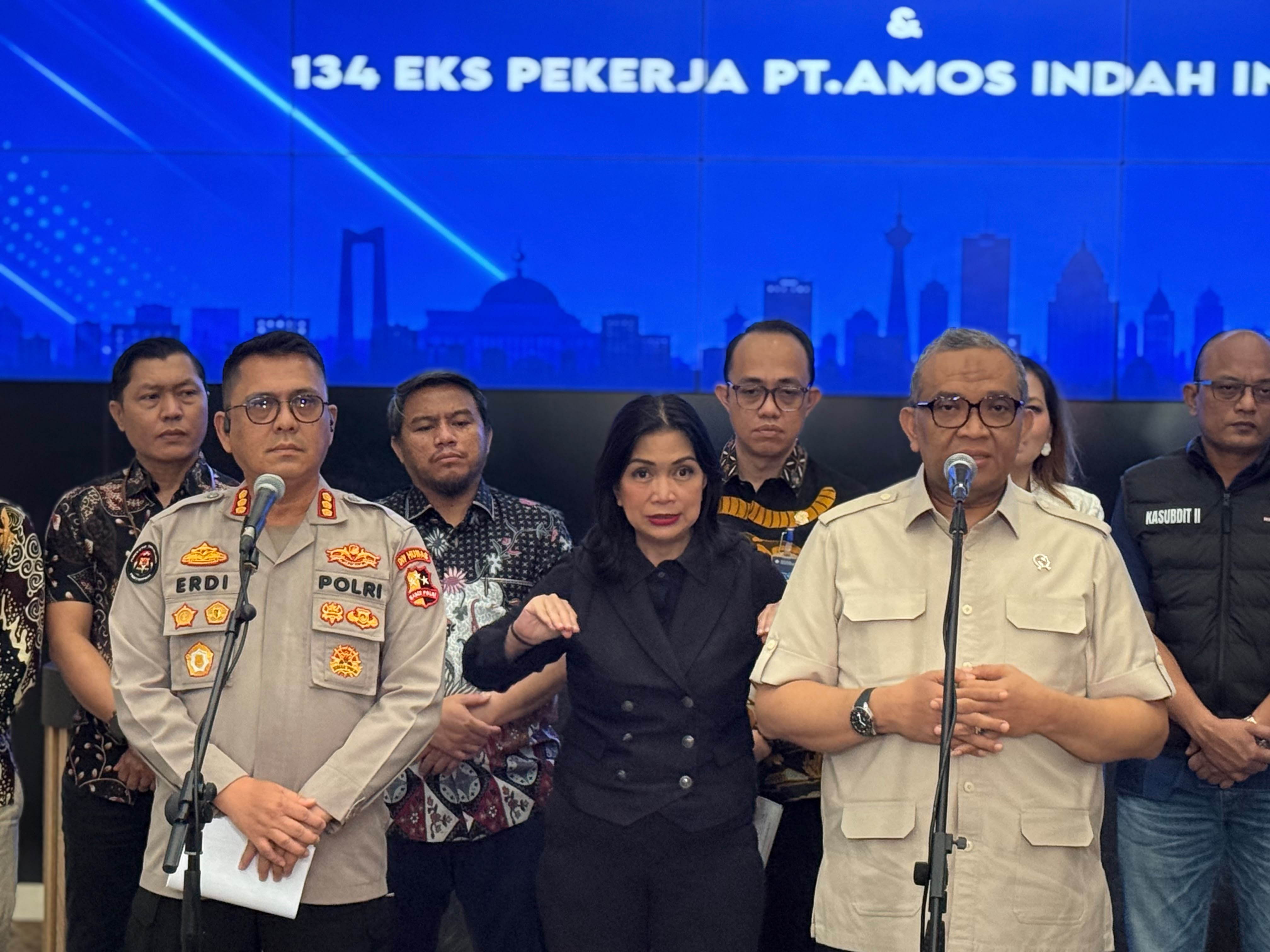 Desk Ketenagakerjaan Polri dan Kemnaker Selesaikan Perselisihan PHK 134 Pekerja PT Amos Indah Indonesia