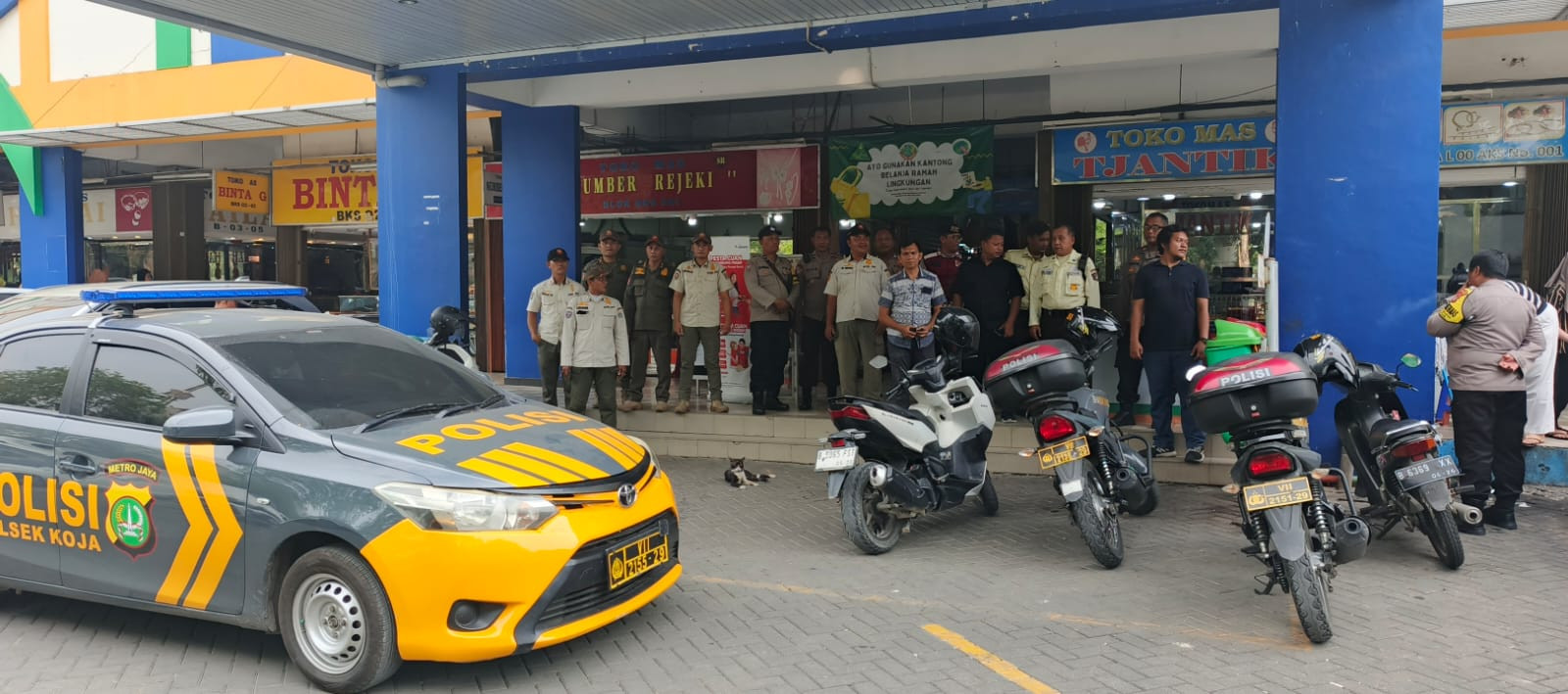 Polsek Koja Gelar Patroli KRYD di Pusat Keramaian dan Sentra Ekonomi