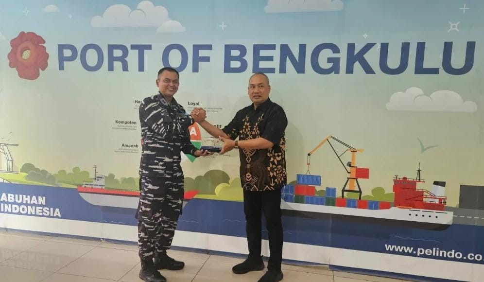 Danlanal Bengkulu Silaturahmi Dengan GM Pelindo, Perkuat Sinergitas Dengan Instansi Maritim
