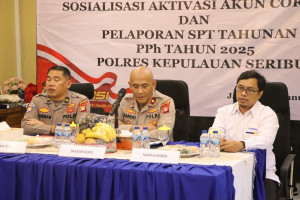 Wakapolres Kepulauan Seribu Pimpin Sosialisasi Aktivasi Akun Coretax dan Pelaporan SPT Tahunan PPh 2025