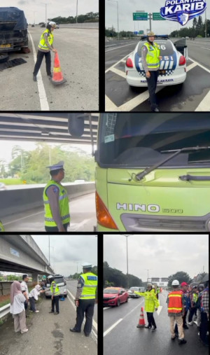 Polantas Karib Kompol Darmawati Ingatkan Pengguna Tol Jakarta-Tangerang Utamakan Keselamatan