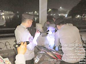 Jaga Jakarta, Jaga Warga: Polsek Cilincing Gelar Patroli Malam dan Razia Stasioner