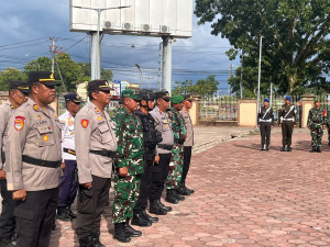 Dandim 1710/Mimika dan Personel Kodim Ikuti Apel Kesiapan Pengamanan Perayaan Natal 2025