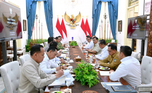 Panglima TNI Hadiri Ratas Penanganan Karhutla Pimpinan Presiden Prabowo Subianto