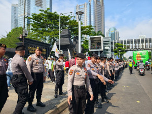 Polwan Polda Metro Jaya Diterjunkan Layani Aksi Tani Merdeka, Penyampaian Aspirasi Berjalan Tertib