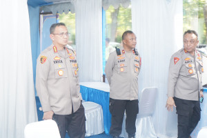 Kapolres Metro Jakarta Utara Cek Kesiapan Pospam Idul Fitri di Danau Sunter