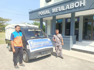 Pos TNI AL Meulaboh Salurkan Bantuan Kemanusiaan Bagi Korban Banjir di Kabupaten Tamiang
