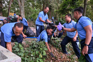 Aksi Peduli Lingkungan, Lanud Iswahjudi Bersihkan Telaga Sarangan