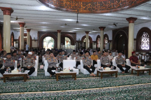 Tim Hadroh Brimob Metro Jaya Iringi Peringatan Isra Mi’raj di Polda Metro Jaya