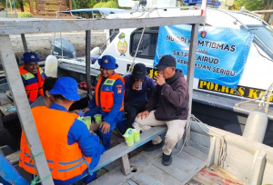 Ngopi Kamtibmas Satpolairud Polres Kepulauan Seribu, Pererat Kedekatan dengan Nelayan dan Jaga Keamanan Laut
